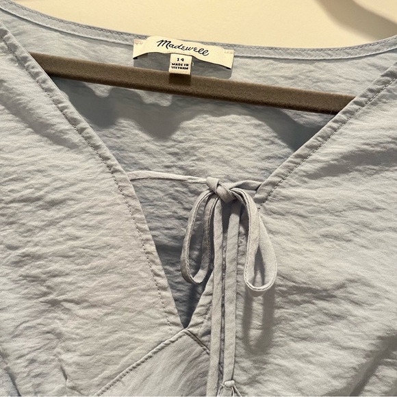 Cute light blue MADEWELL blouse - Picture 3 of 3